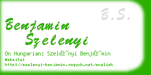 benjamin szelenyi business card